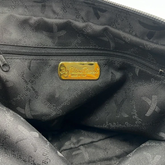 VINTAGE PALOMA PICASSO Black Leather Gold Chain Shoulder Bag - Picture 6 of 6